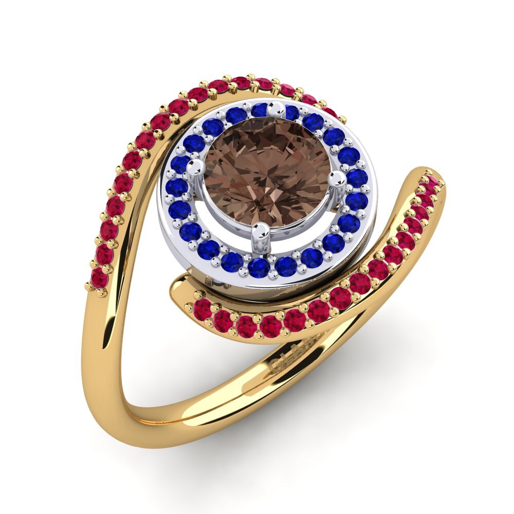 14k Yellow & White Gold Engagement Ring Vulnavia