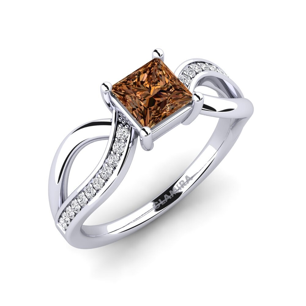Princess Brown Diamond Engagement Ring Vulnerable