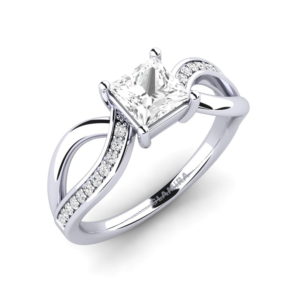 Princess White sapphire Engagement Ring Vulnerable