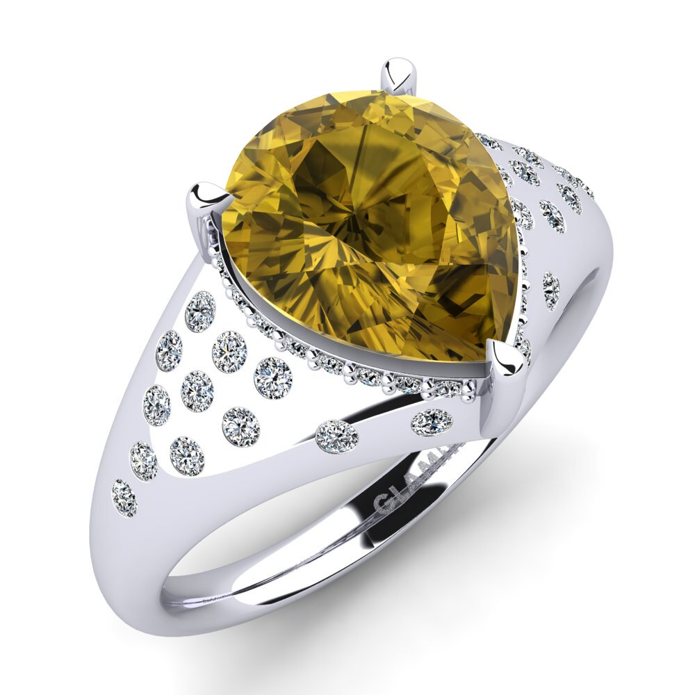 Brown Zircon Engagement Ring Waneta
