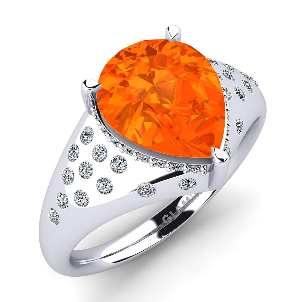 Fire Opal Engagement Ring Waneta