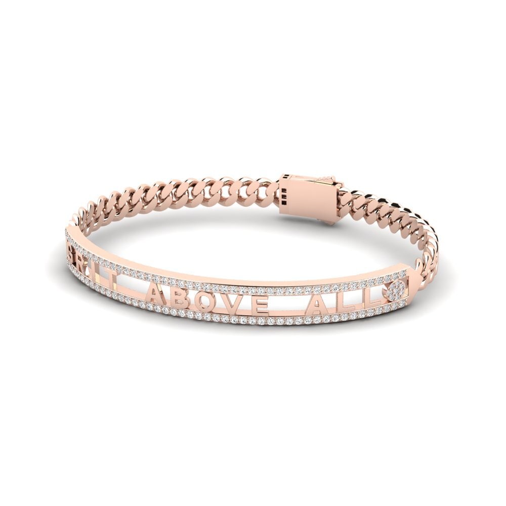 18k Oro Rosa Amatista Pulsera para hombre Wansdown