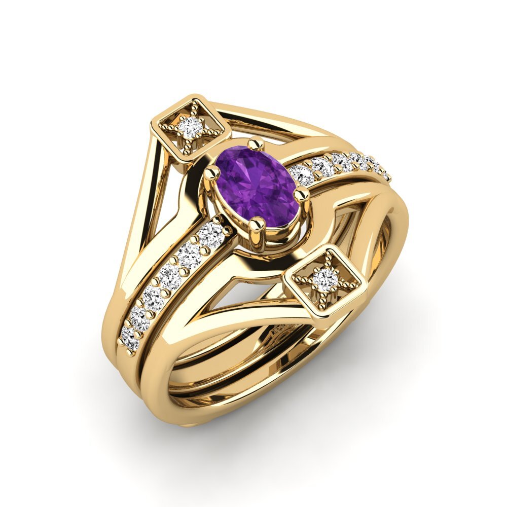 Amethyst Ring Wardodea - SET