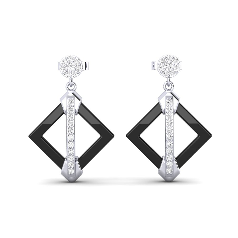 925 Prata de lei diamante-safira Brincos Feminino Warner