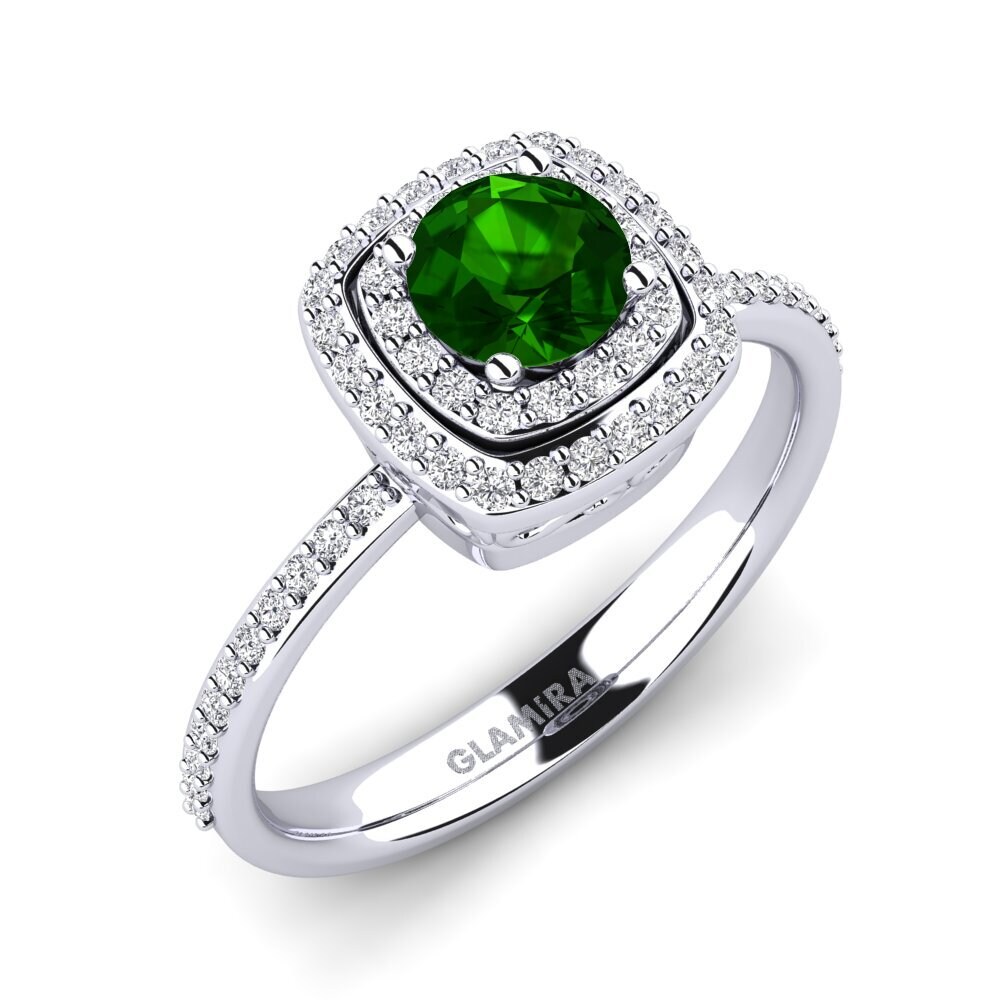 Green Tourmaline Engagement Ring Wasko