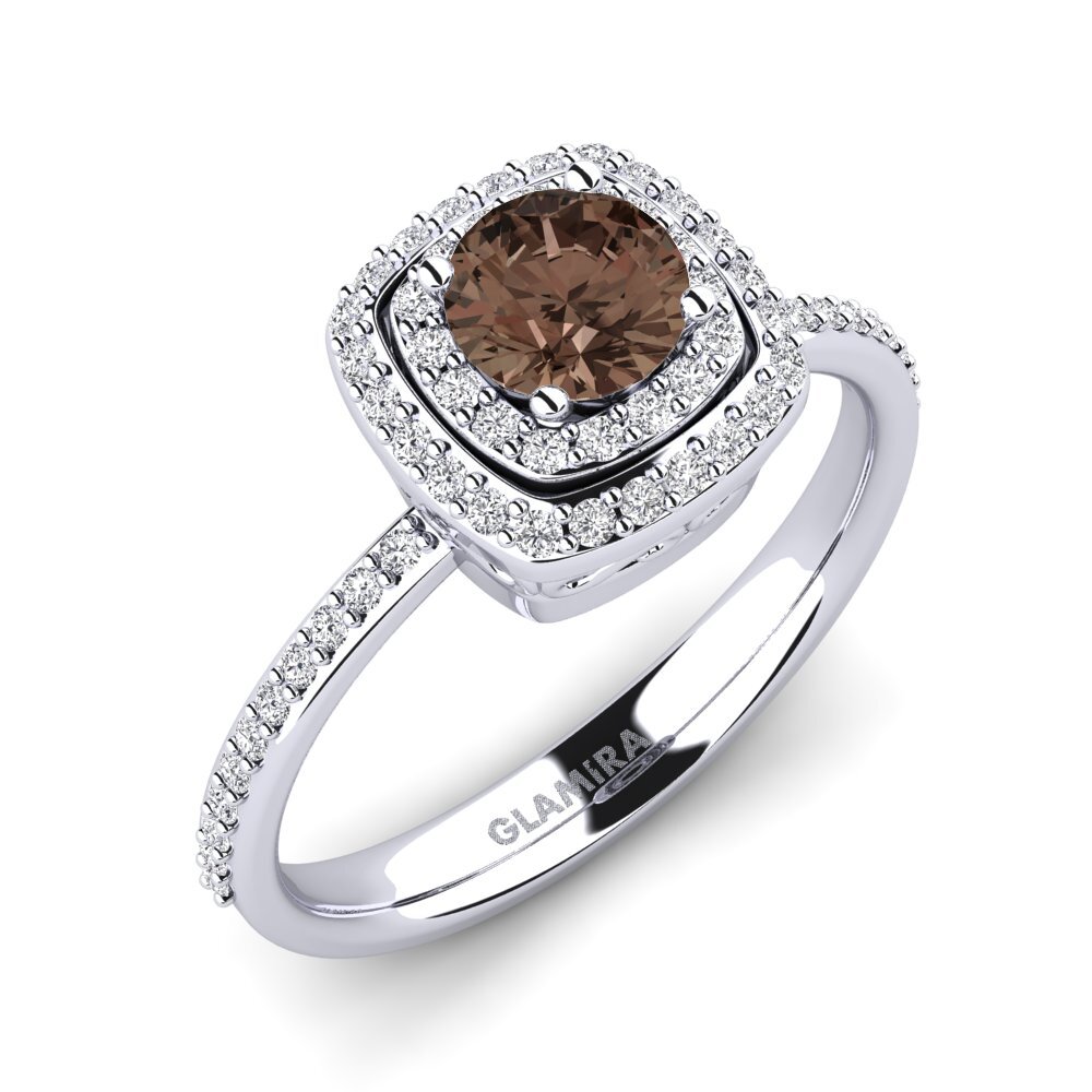 Smoky Quartz Engagement Ring Wasko