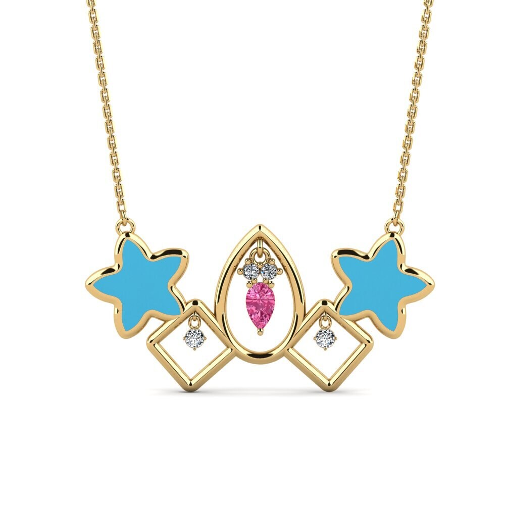 Pink Tourmaline Women's Necklace Wasper
