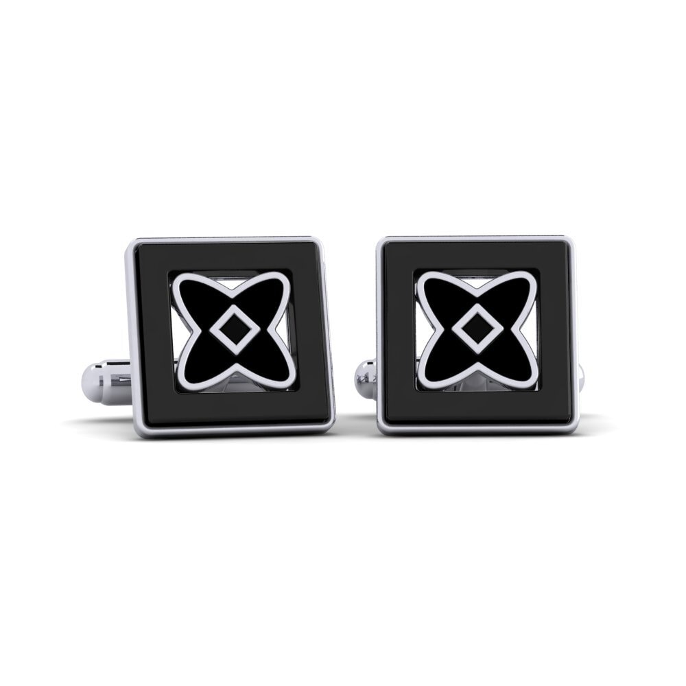 950 Platinum Black Sapphire Cufflink Wasserman