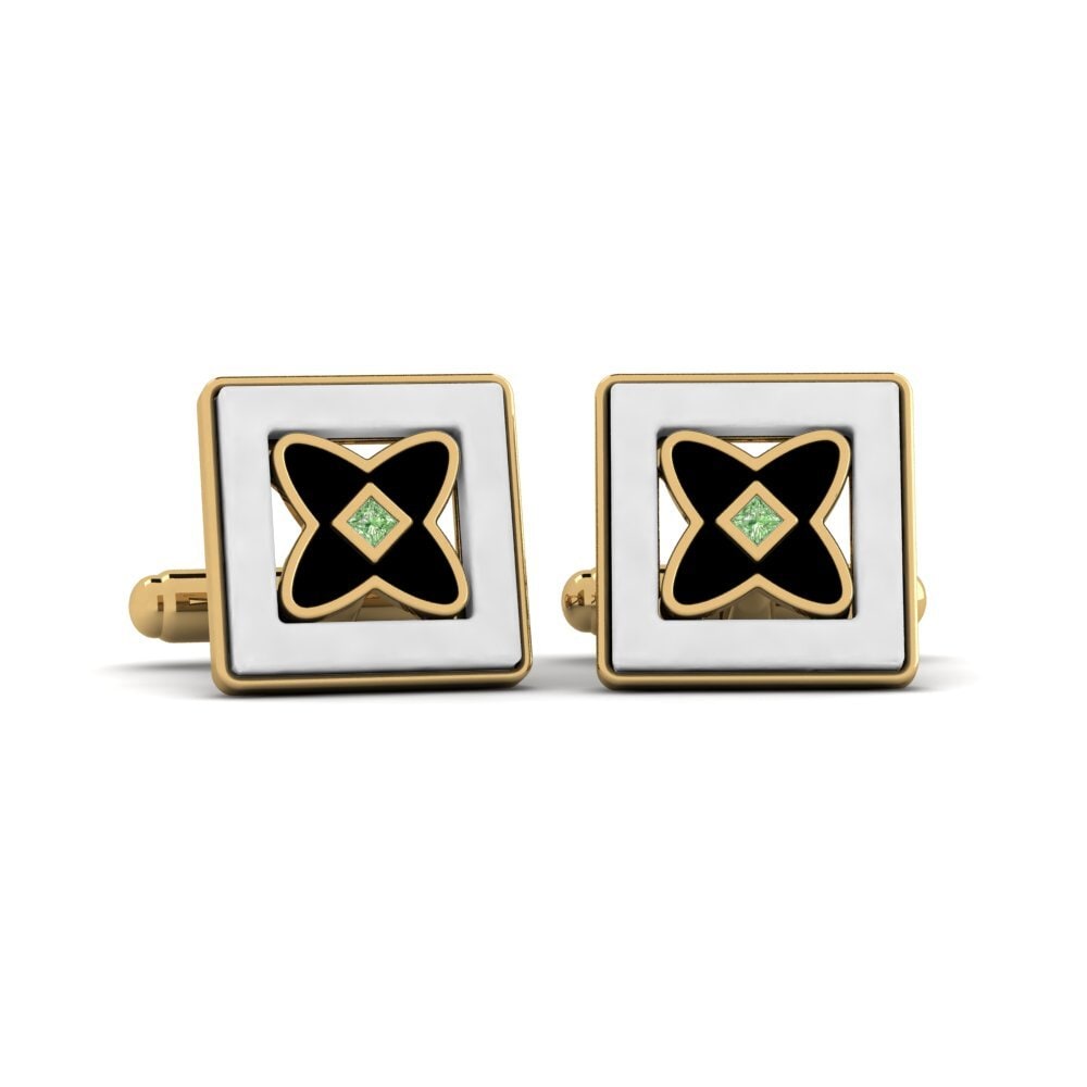 Green Diamond Cufflink Wasserman