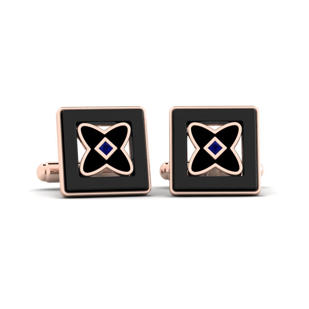 9k Oro Rosa Zafiro Gemelo Wasserman