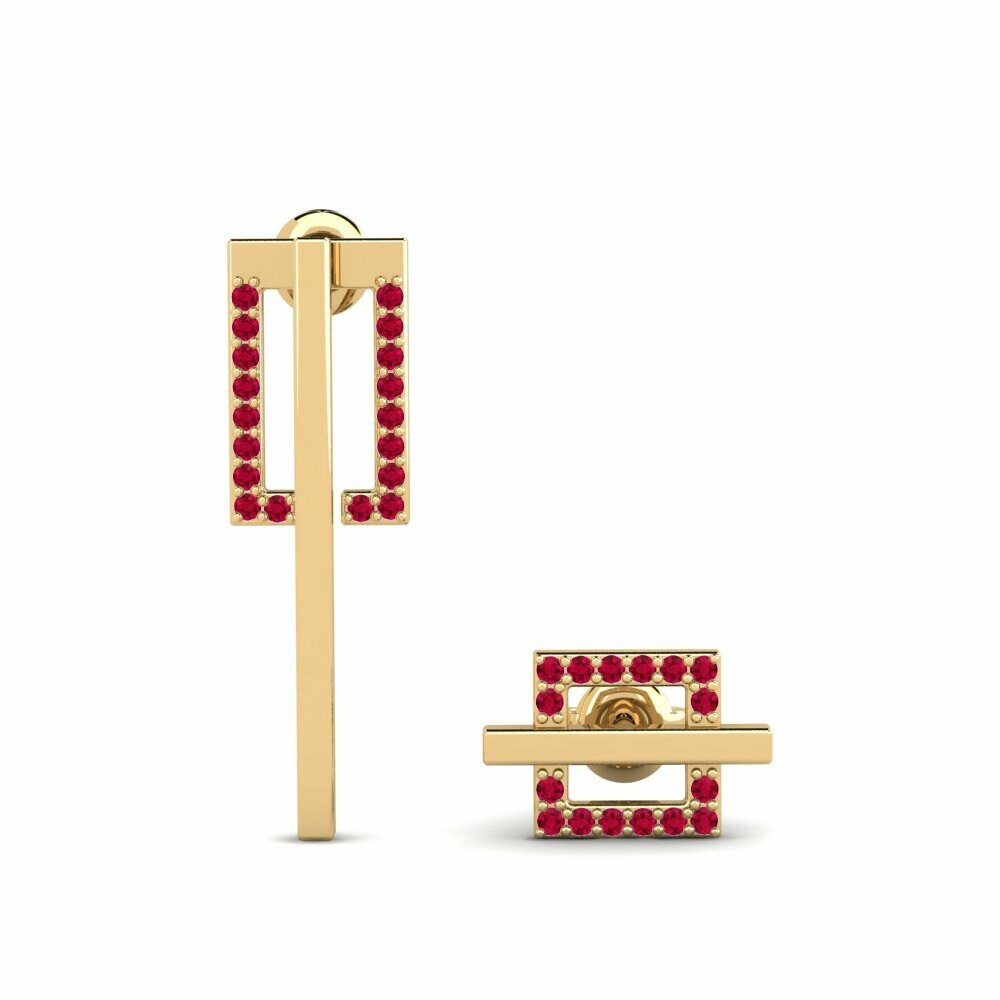 Rubis Boucle d'oreille femme Weardefol - SET