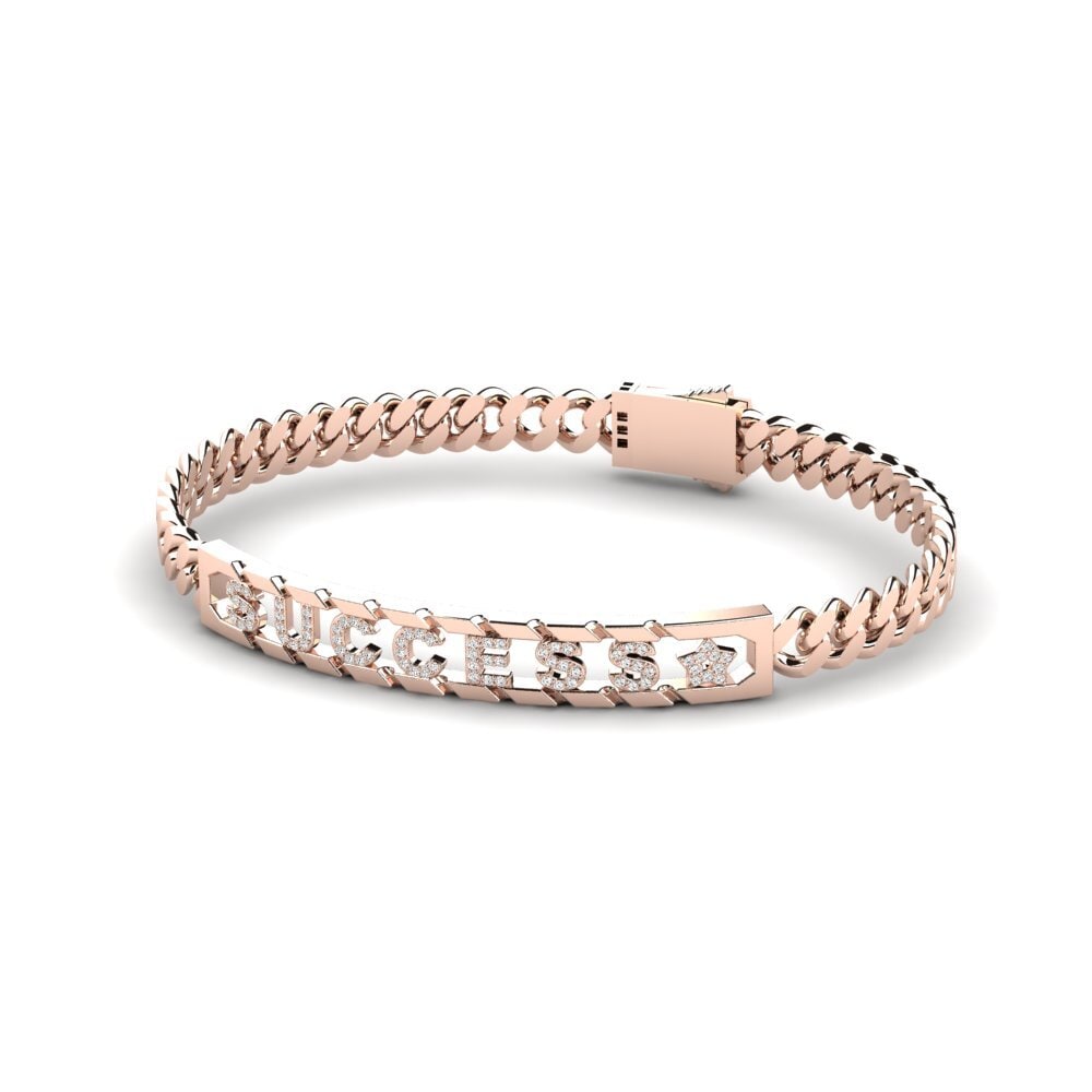 18k Oro Rosa Moissanita Pulsera para hombre Webber