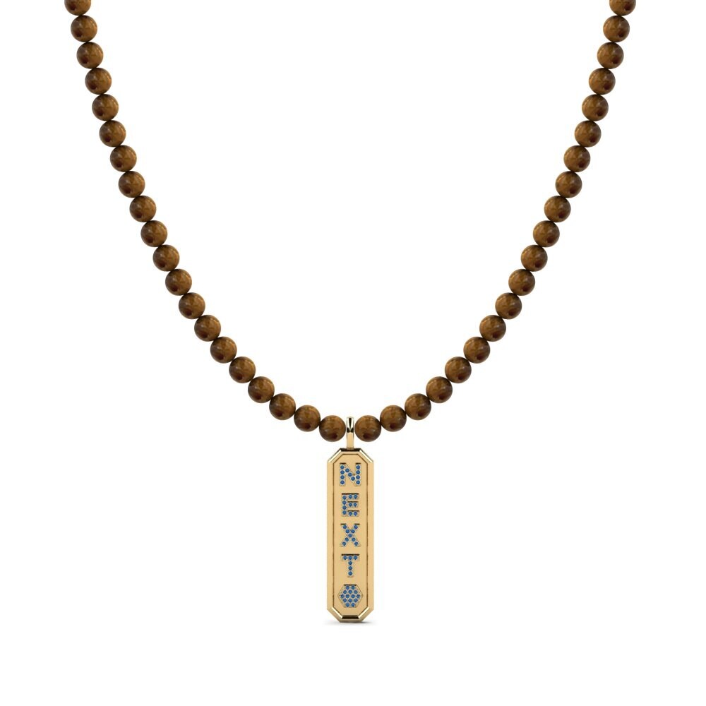 Dark Blue Zirconia Men's Necklace Weiach