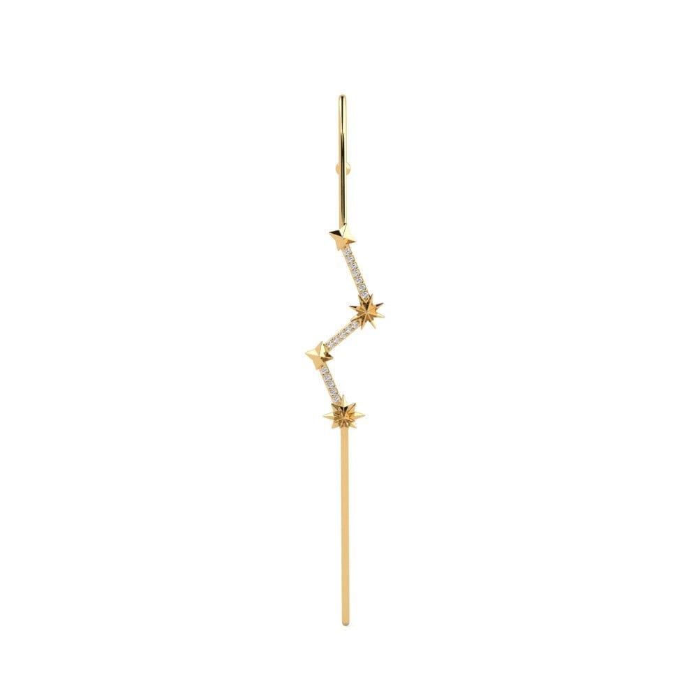 9ct Yellow Gold Lab Grown Diamond Ear Piercing Welkin