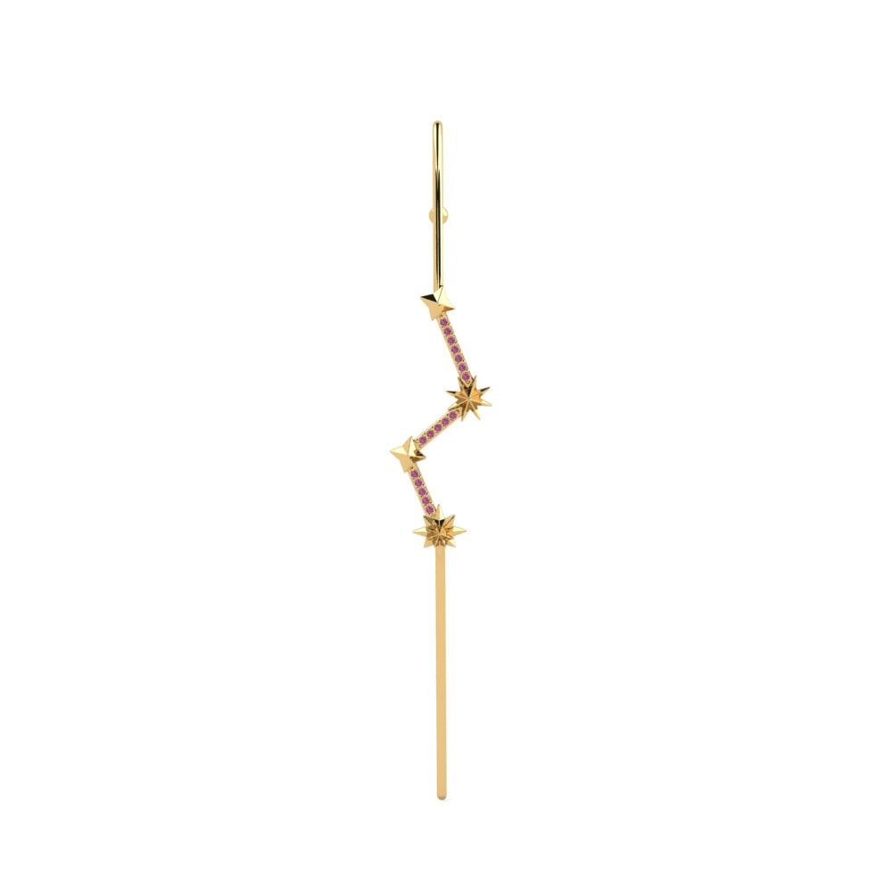 Gelbgold 585 Rhodolit-Granat Ohrpiercings Welkin