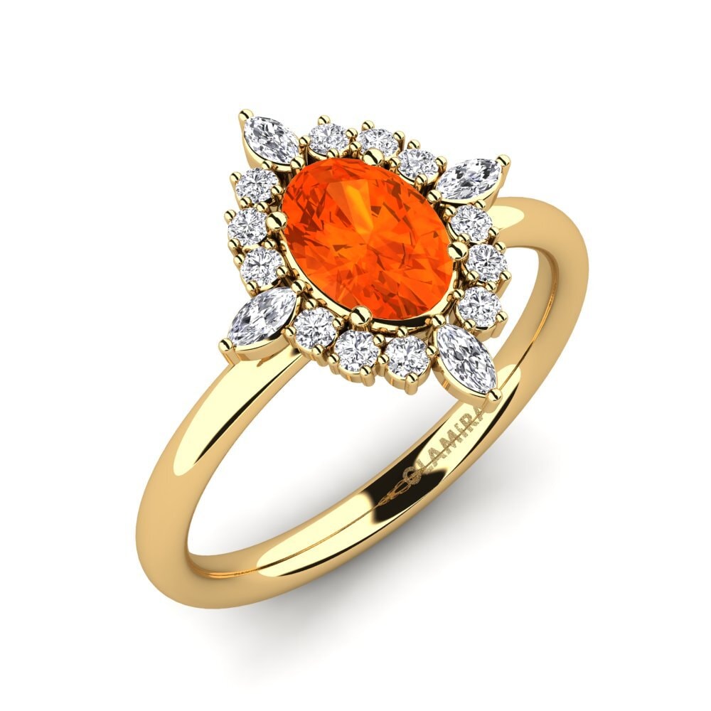 Fire Opal Engagement Ring Wellons