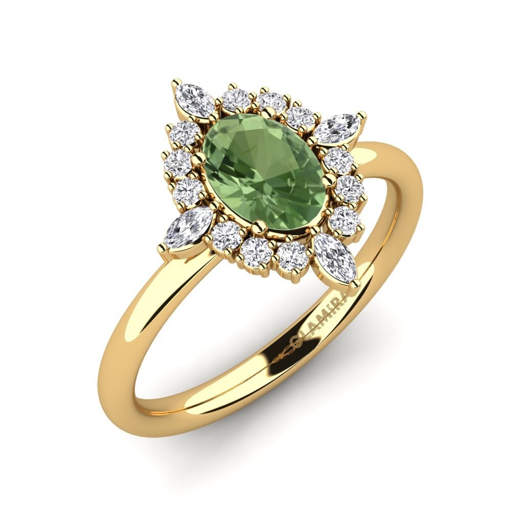 Green Sapphire Engagement Ring Wellons