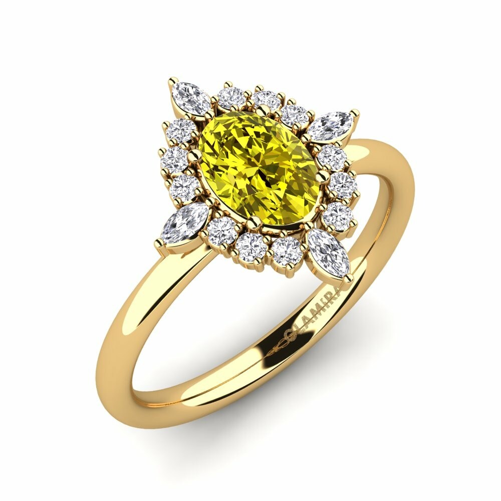 Sárga gyémánt Eljegyzési gyűrű Wellons