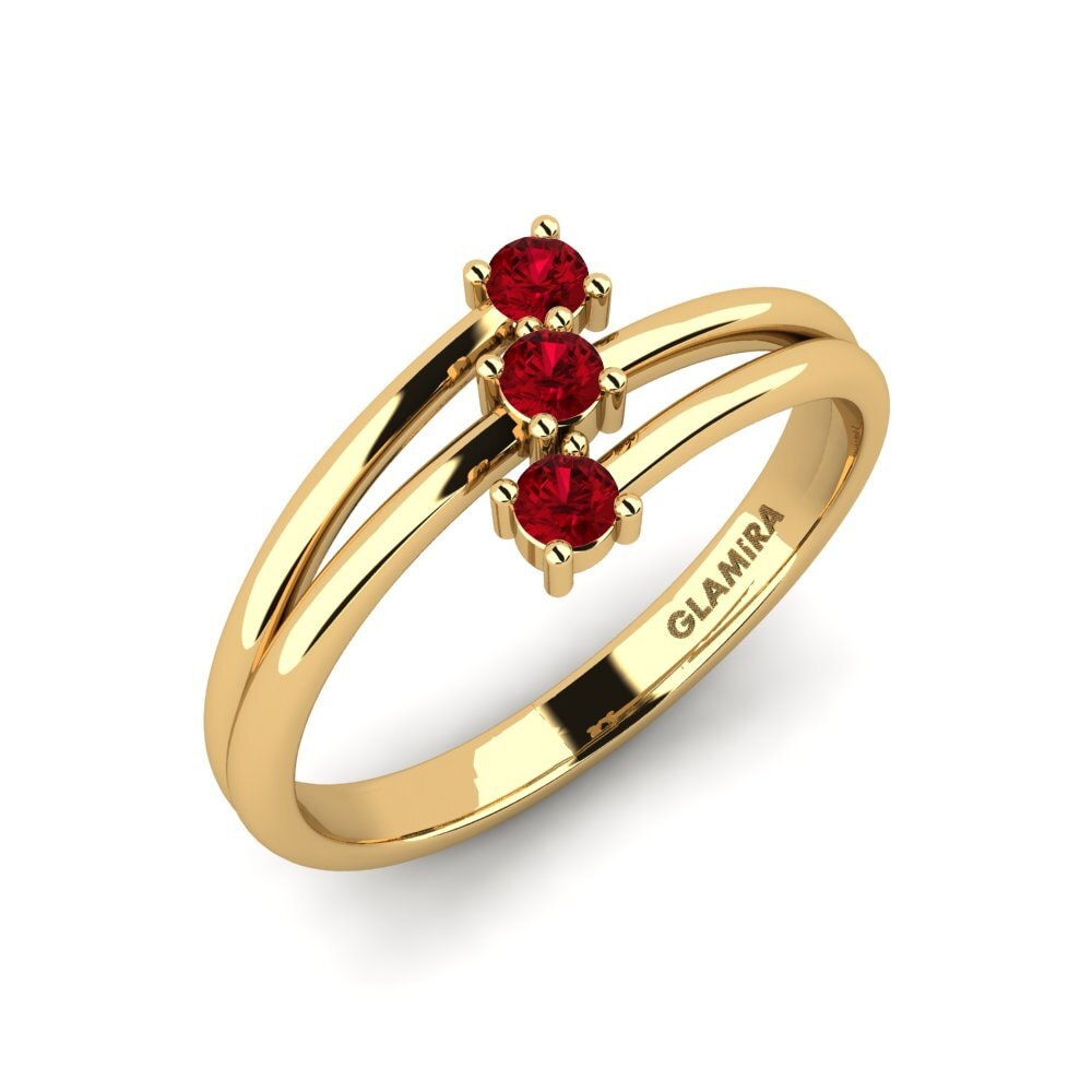 Red Zirconia Engagement Ring Welly