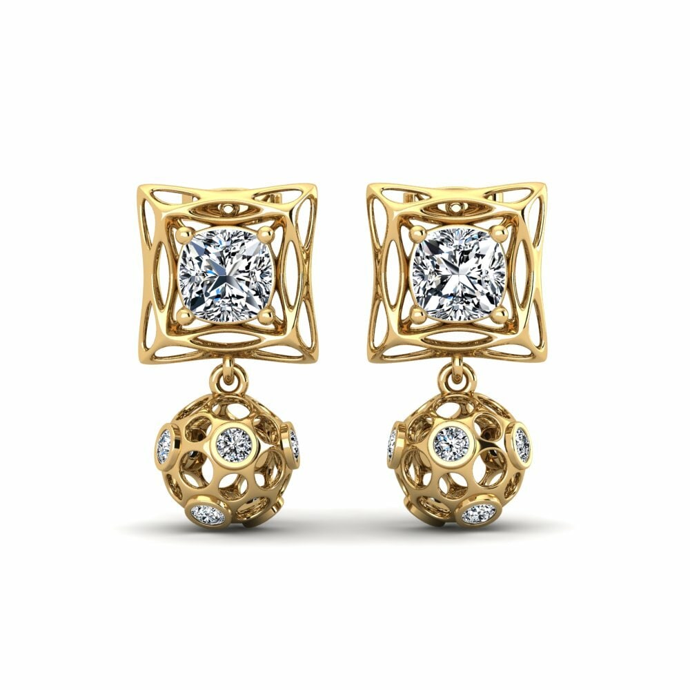 Or Jaune 14k Boucle d'oreille femme Wendi