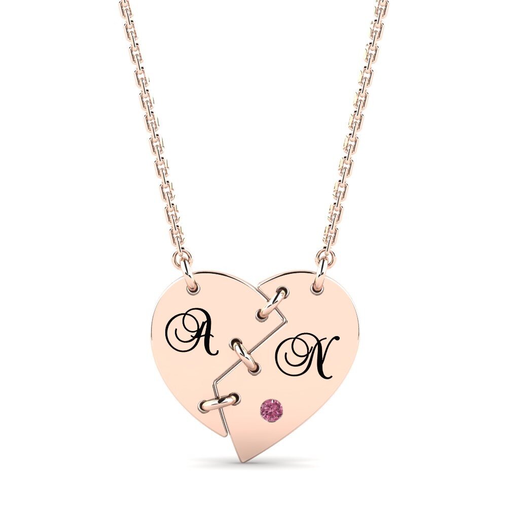 Rotgold 585 Rhodolit-Granat Damen halskette Wendolyn