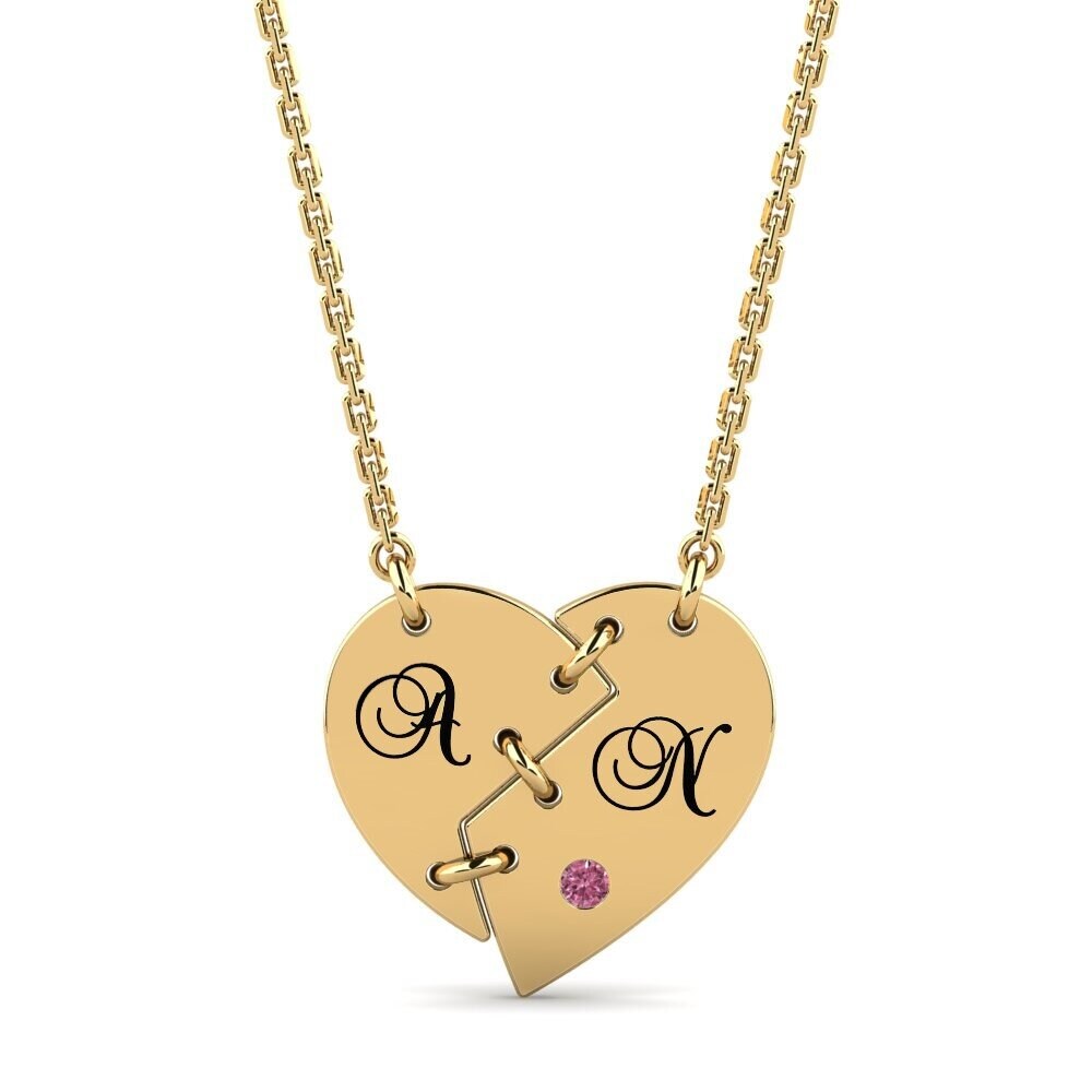 14k Oro Amarillo Granate Rhodolite Collar de Mujer Wendolyn
