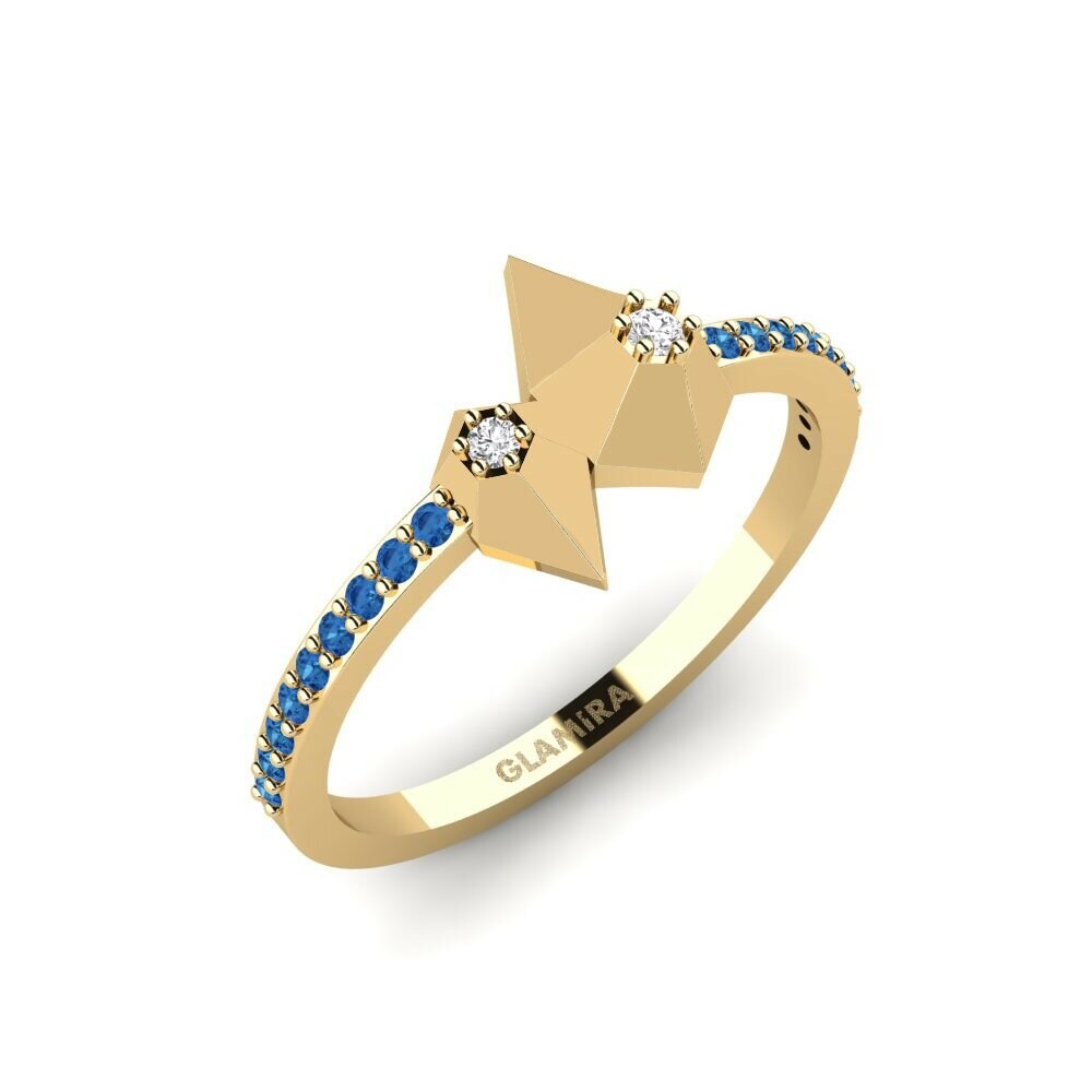 Dark Blue Zirconia Ring Werkeljka