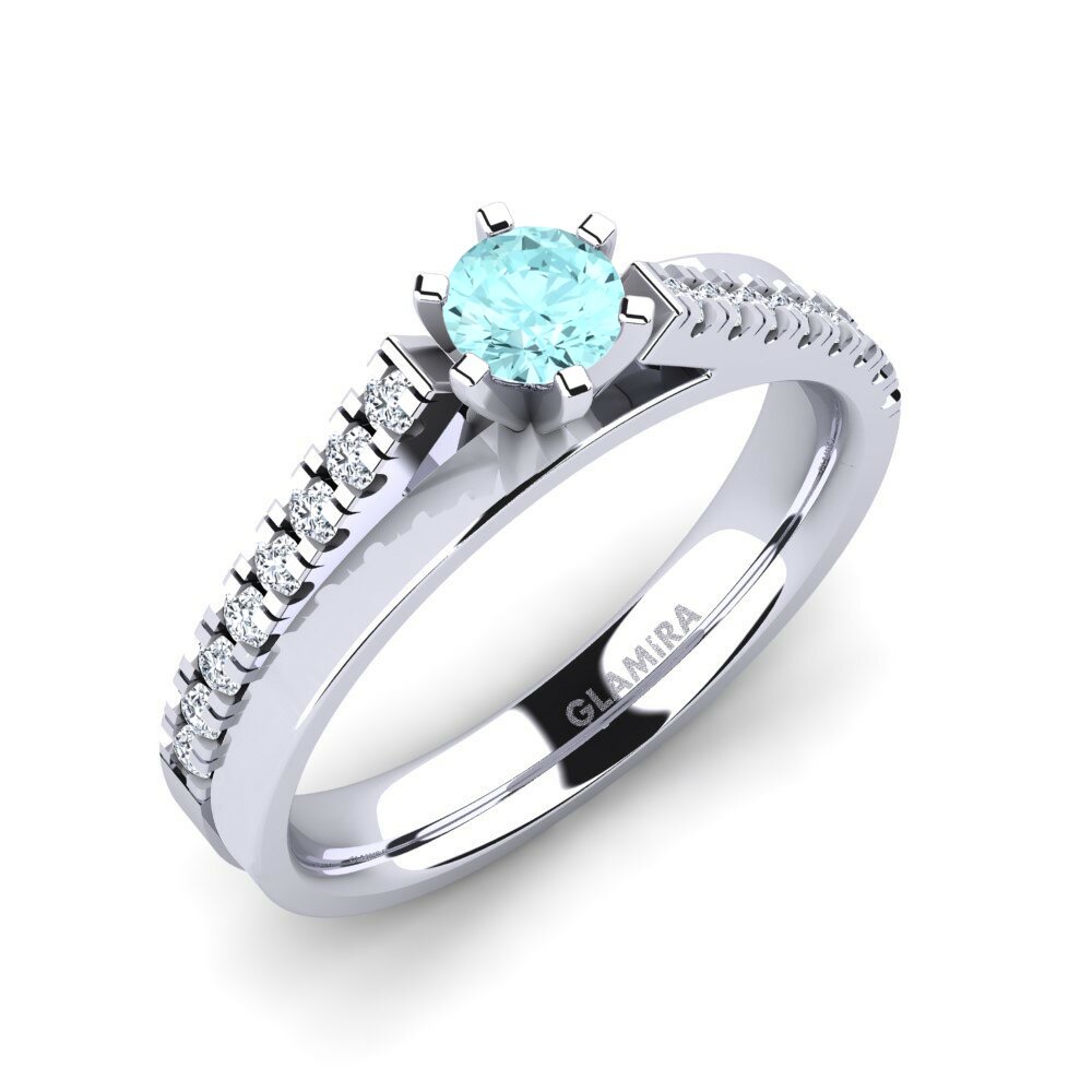 18ct White Gold Engagement Ring Wesle