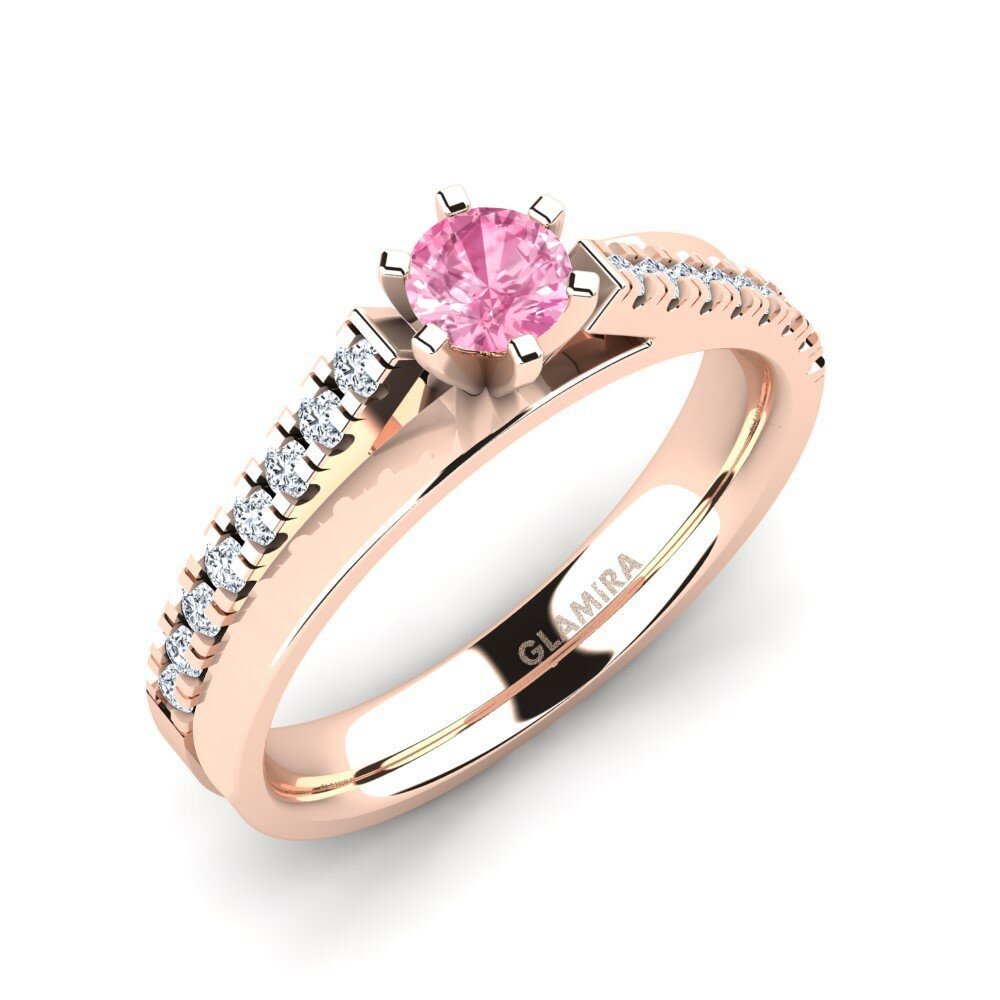 Roze Saffier Verlovingsring Wesle