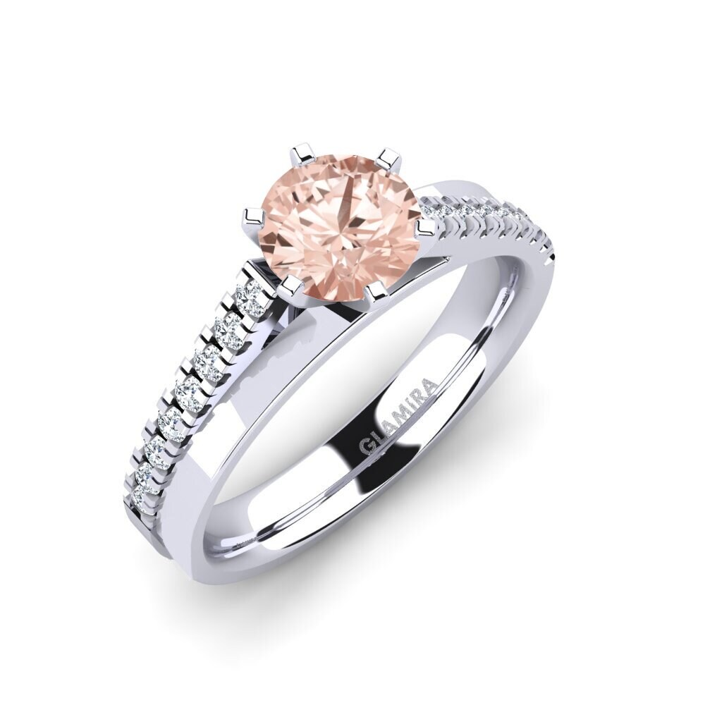 Morganite Engagement Ring Wesle 0.8 crt
