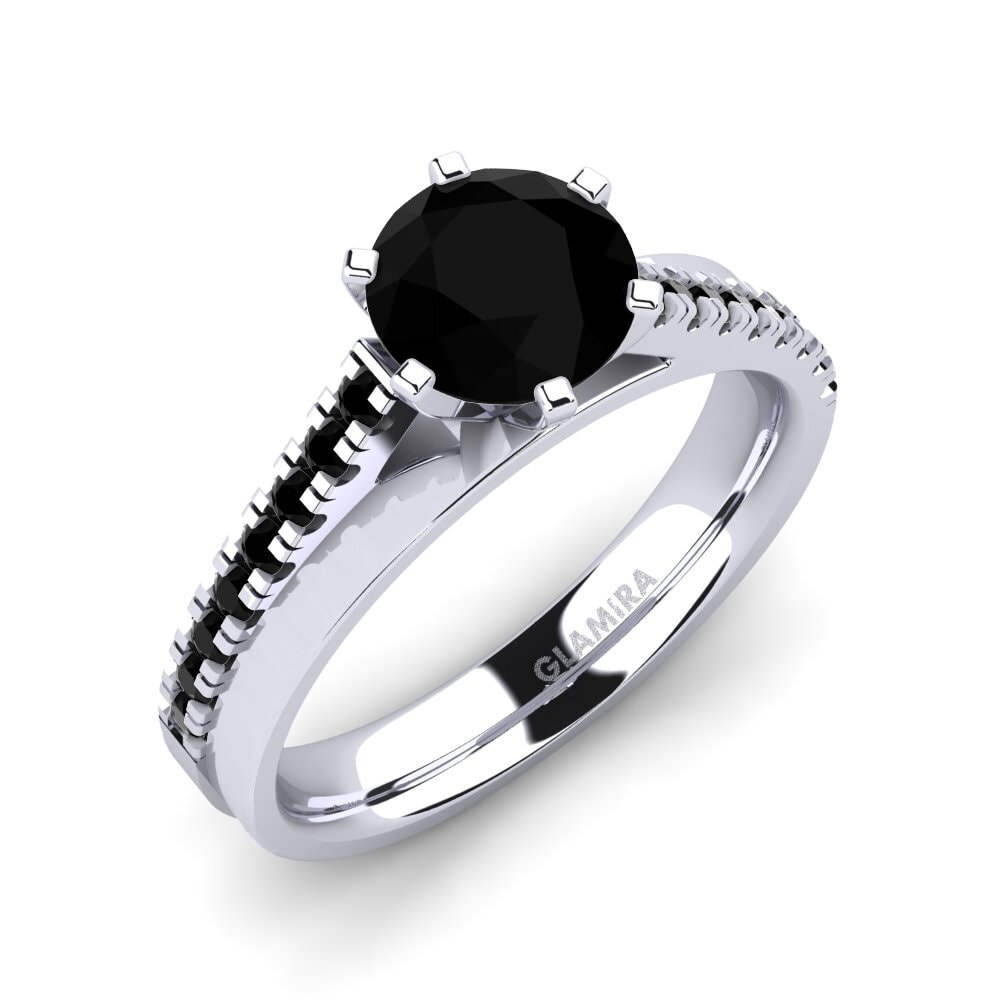 Black Diamond Engagement Ring Wesle 1.0 crt