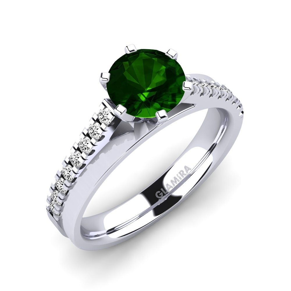 Green Tourmaline Engagement Ring Wesle 1.0 crt