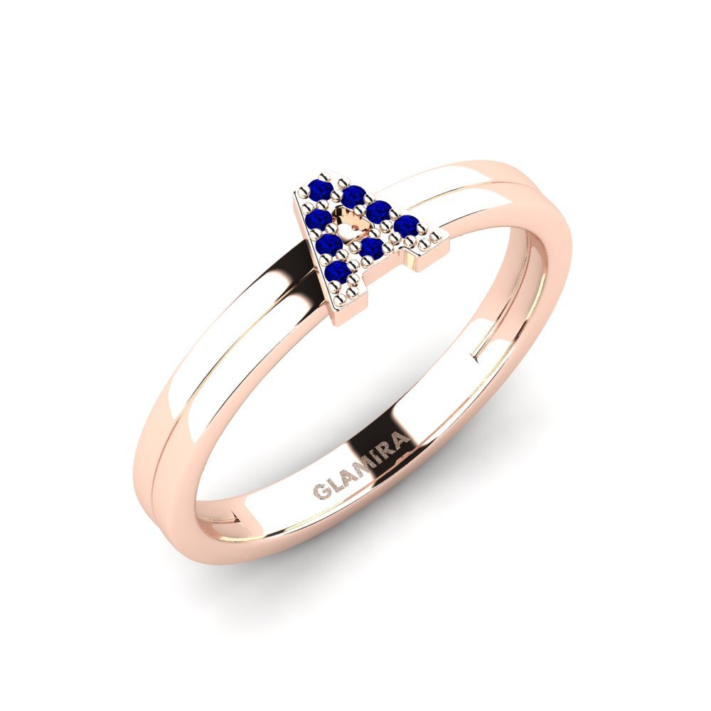 9ct Rose Gold Sapphire Ring Wessex