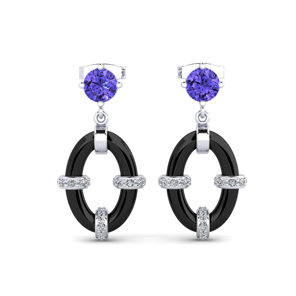 White Silver Tanzanite Women's Earring Westcott
