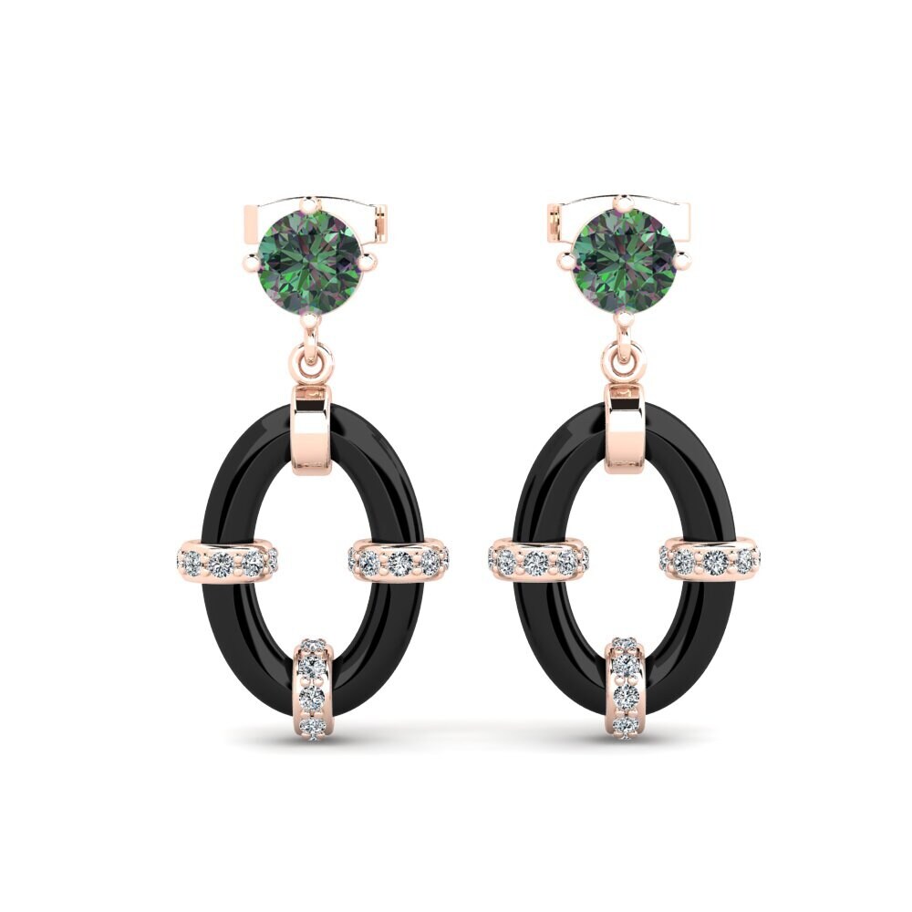 18ct Rose Gold Mystic Topaz Women's Earring Westcott