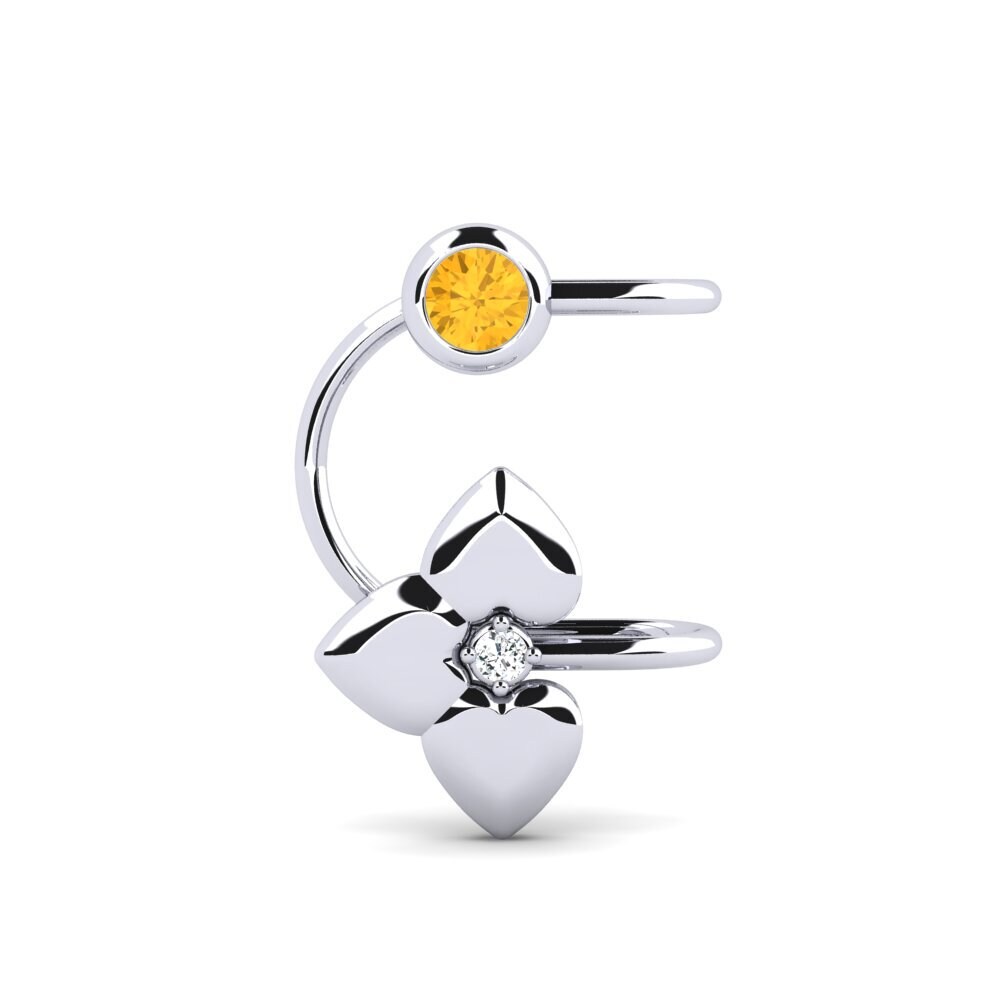 950 Platinum Citrine Women's Earring Westgate