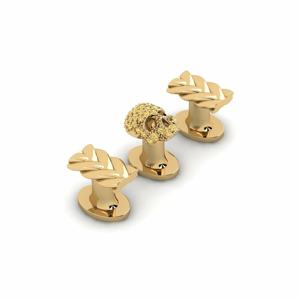 Yellow Diamond Tuxedo 3 Studs Wharf