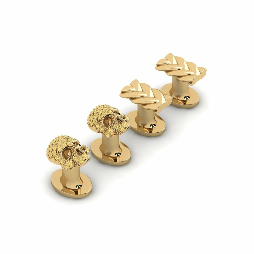 Yellow Diamond Tuxedo 4 Studs Wharf