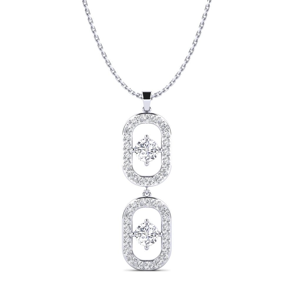 Sterling argento 9 x 7 mm pera taglio da donna solitario ciondolo (argento catena incluso), Argento, cod. DR5555-4027-1.50