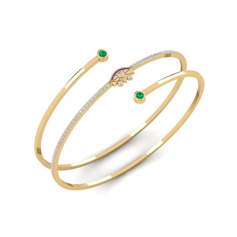 Smaragd Damen armreif Whiti