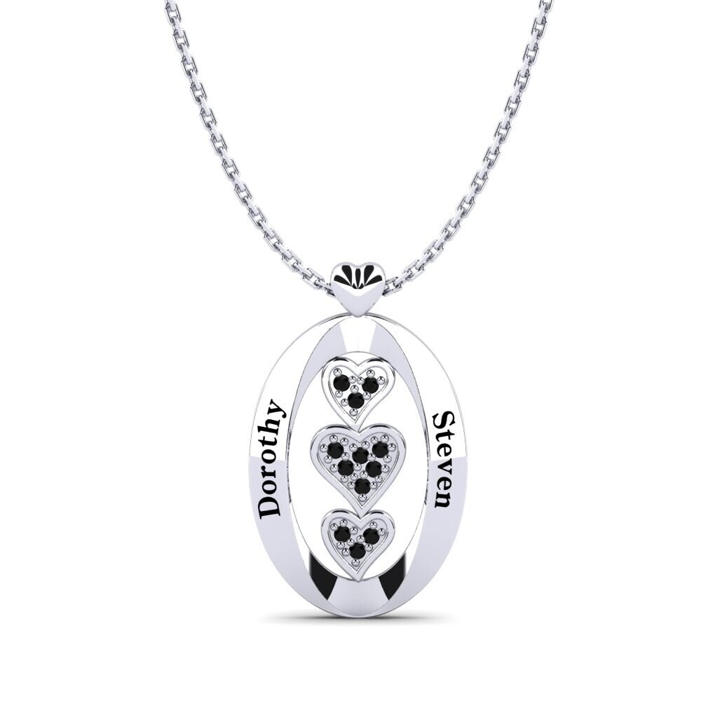 Schwarzer Diamant Damen halskette Whitney