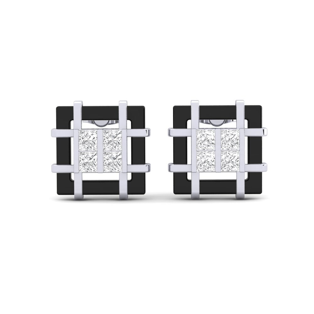 925 Prata de lei diamante-safira Brincos Feminino Whitsitt