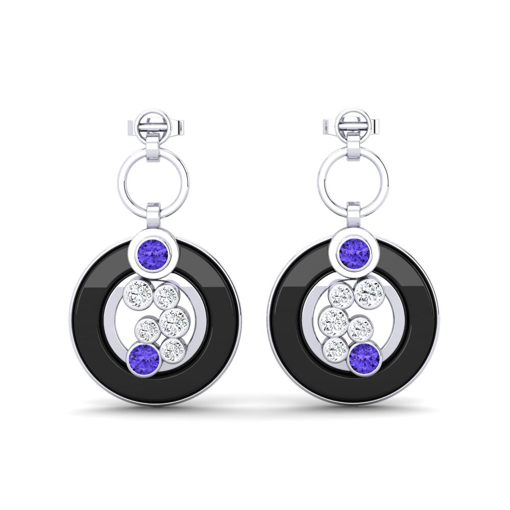 White Silver Tanzanite Women's Earring Wilham