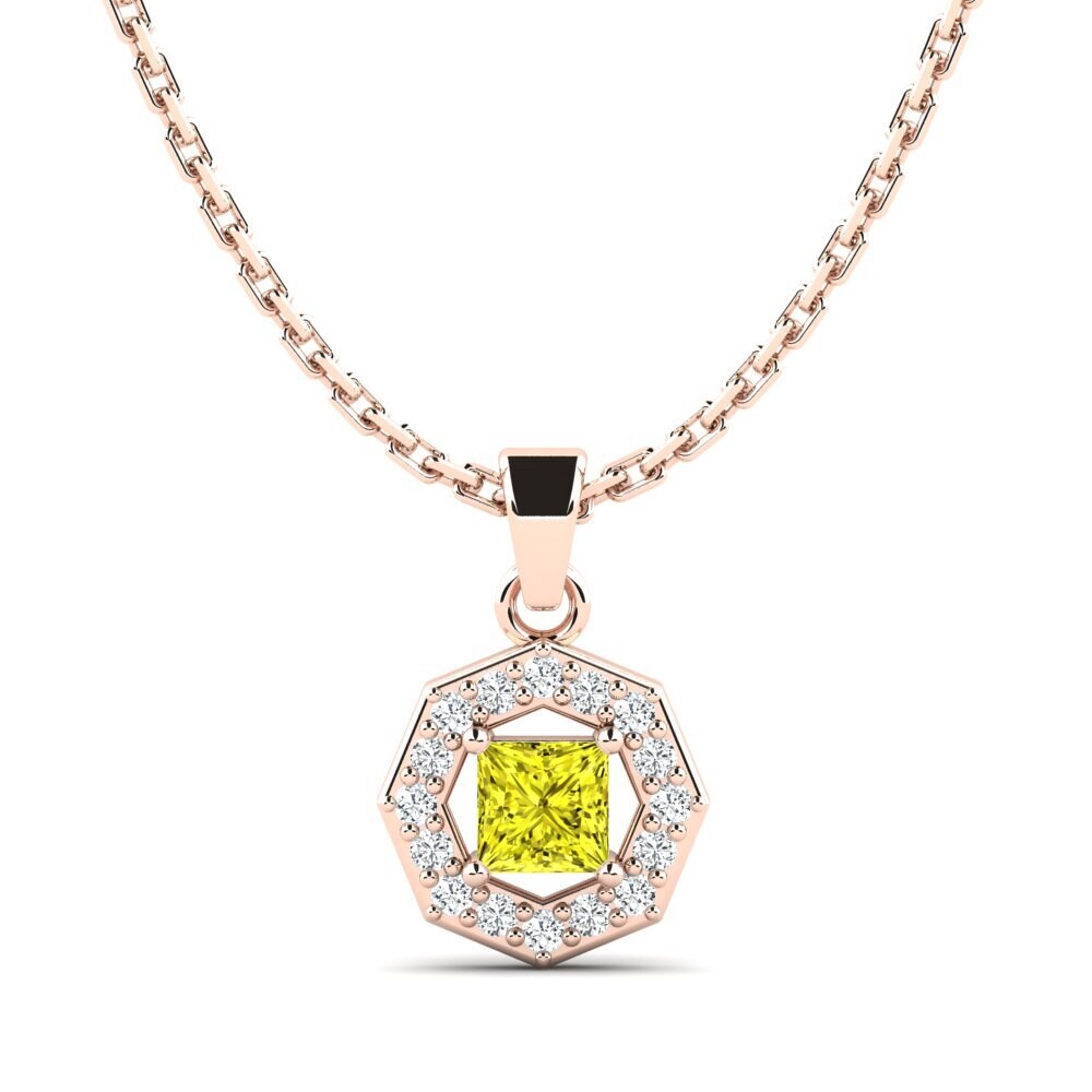 Diamante Amarillo Colgante de Mujer Willin