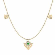 Necklace Wilma 585 Yellow Gold & Emerald & Diamond