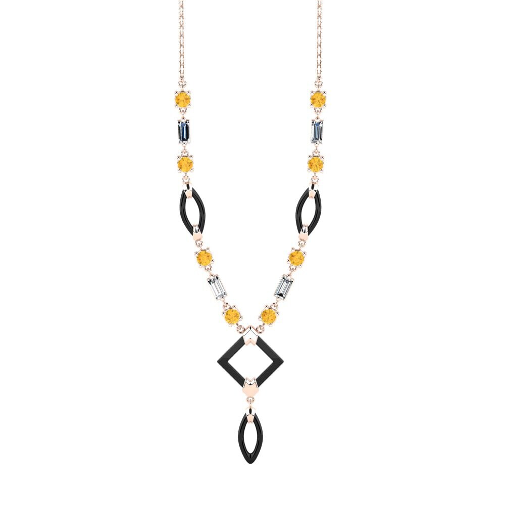 9ct Rose Gold Citrine Women's Necklace Wilmot