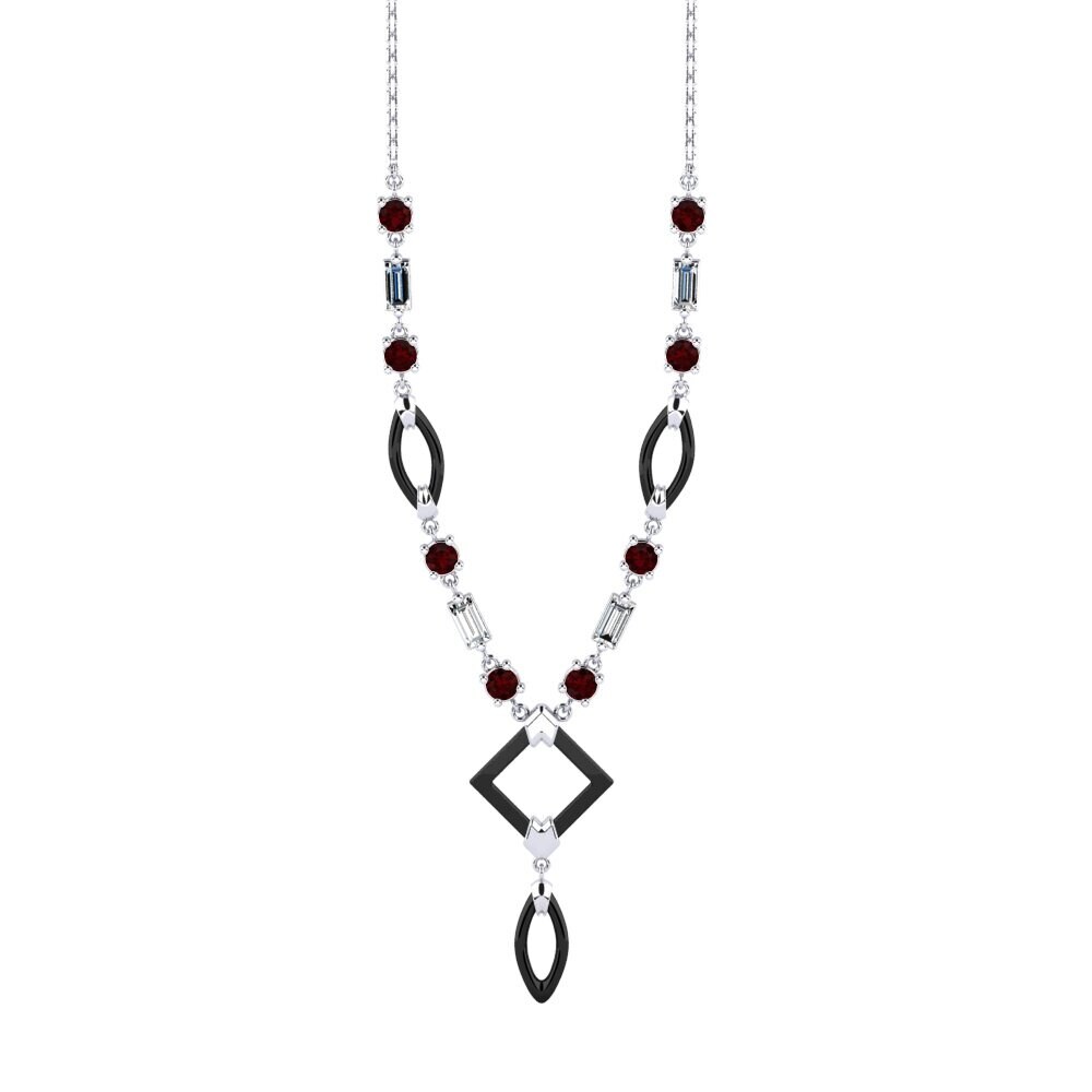 950 Platinum Garnet Women's Necklace Wilmot