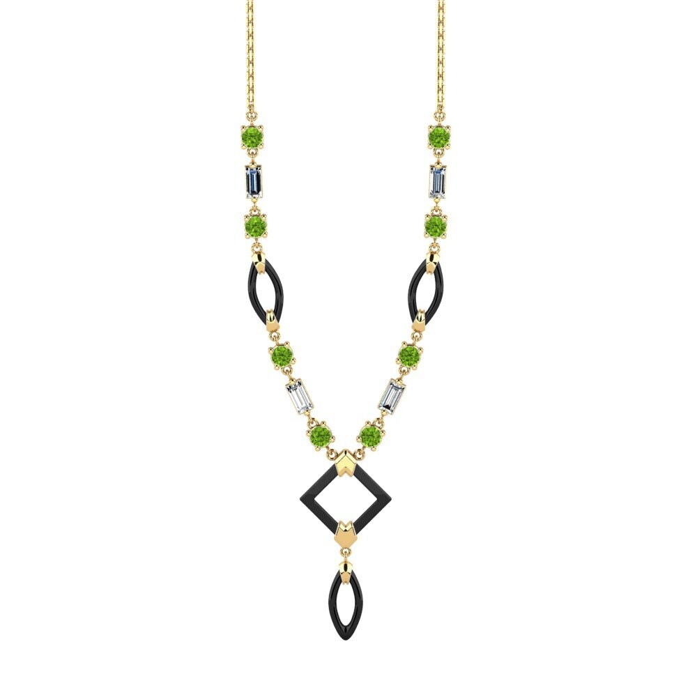 14ct Yellow Gold Peridot Women's Necklace Wilmot