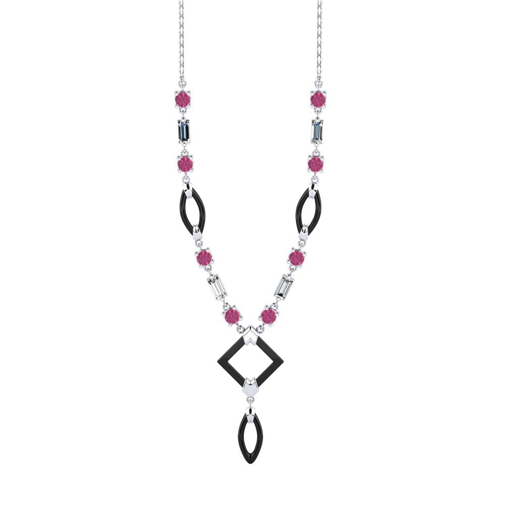 950 Platinum Pink Tourmaline Women's Necklace Wilmot