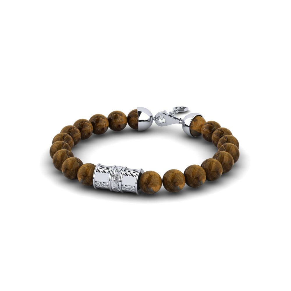9K Wit Heren armband Wilt